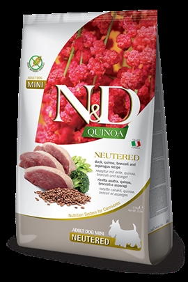 N&D Neutered Quinoa Duck, Broccoli & Asparagus - Medium & Maxi adult - 7 KG 
